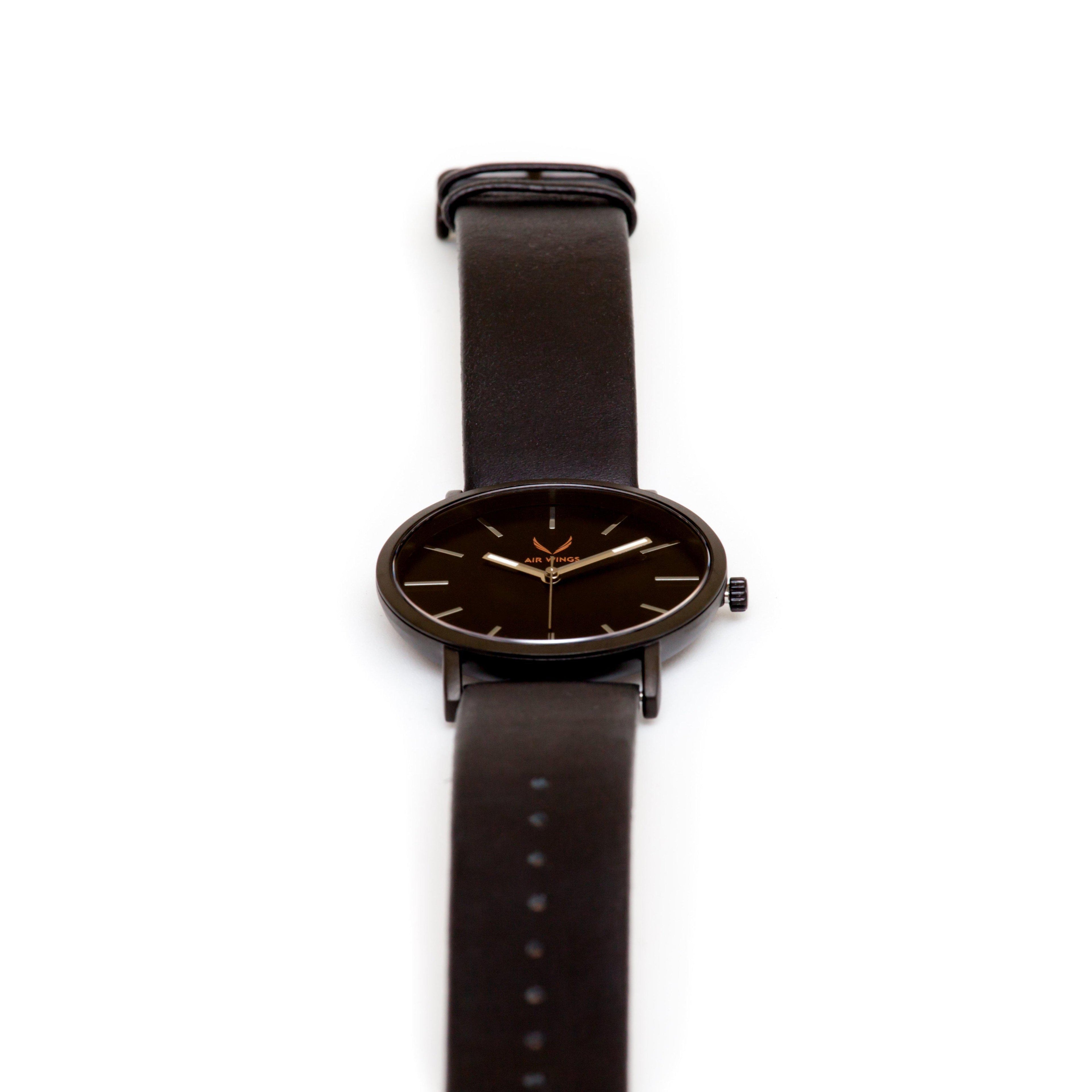 Air Wings - Matte Black - Air Wings Watches Australia