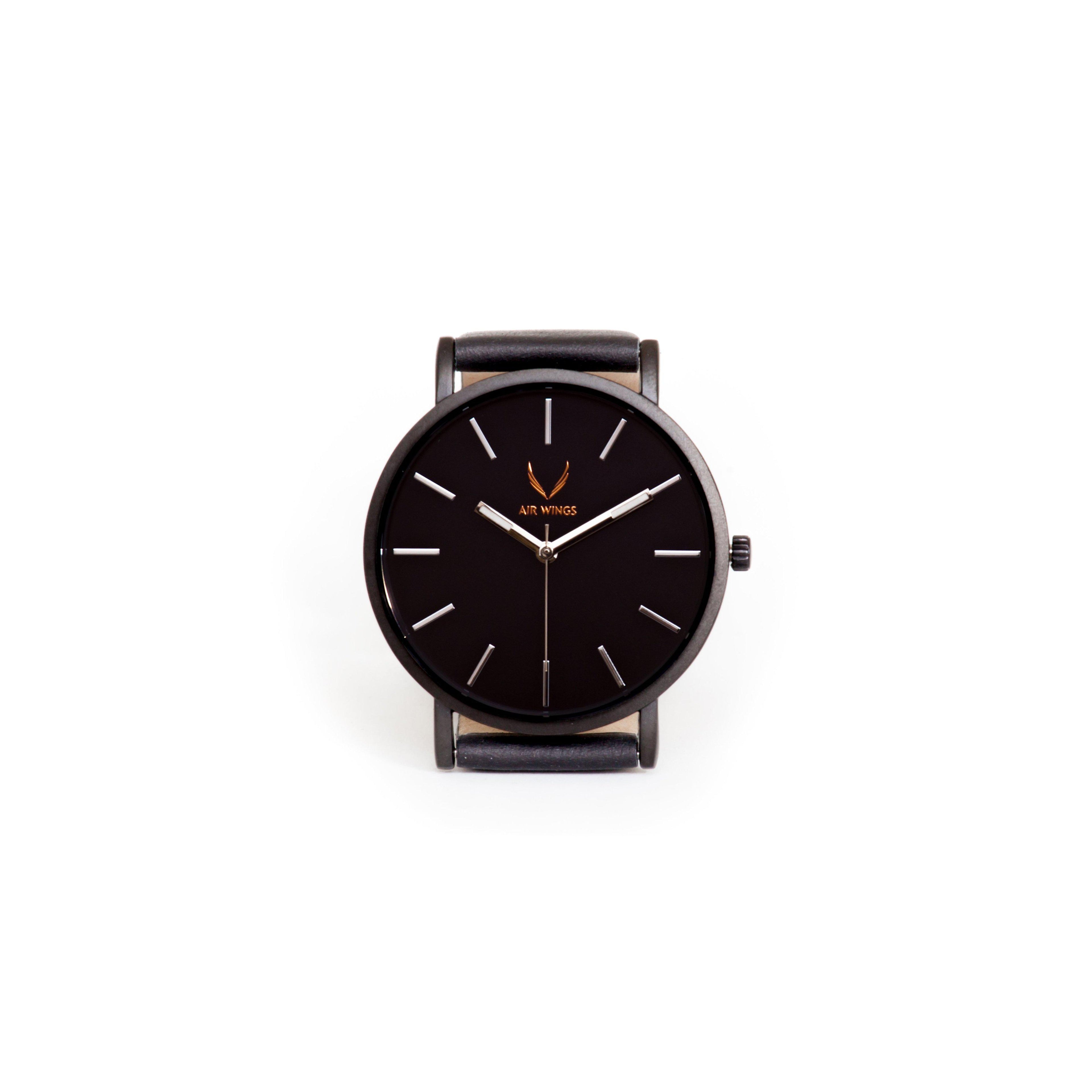 Air Wings - Matte Black - Air Wings Watches Australia