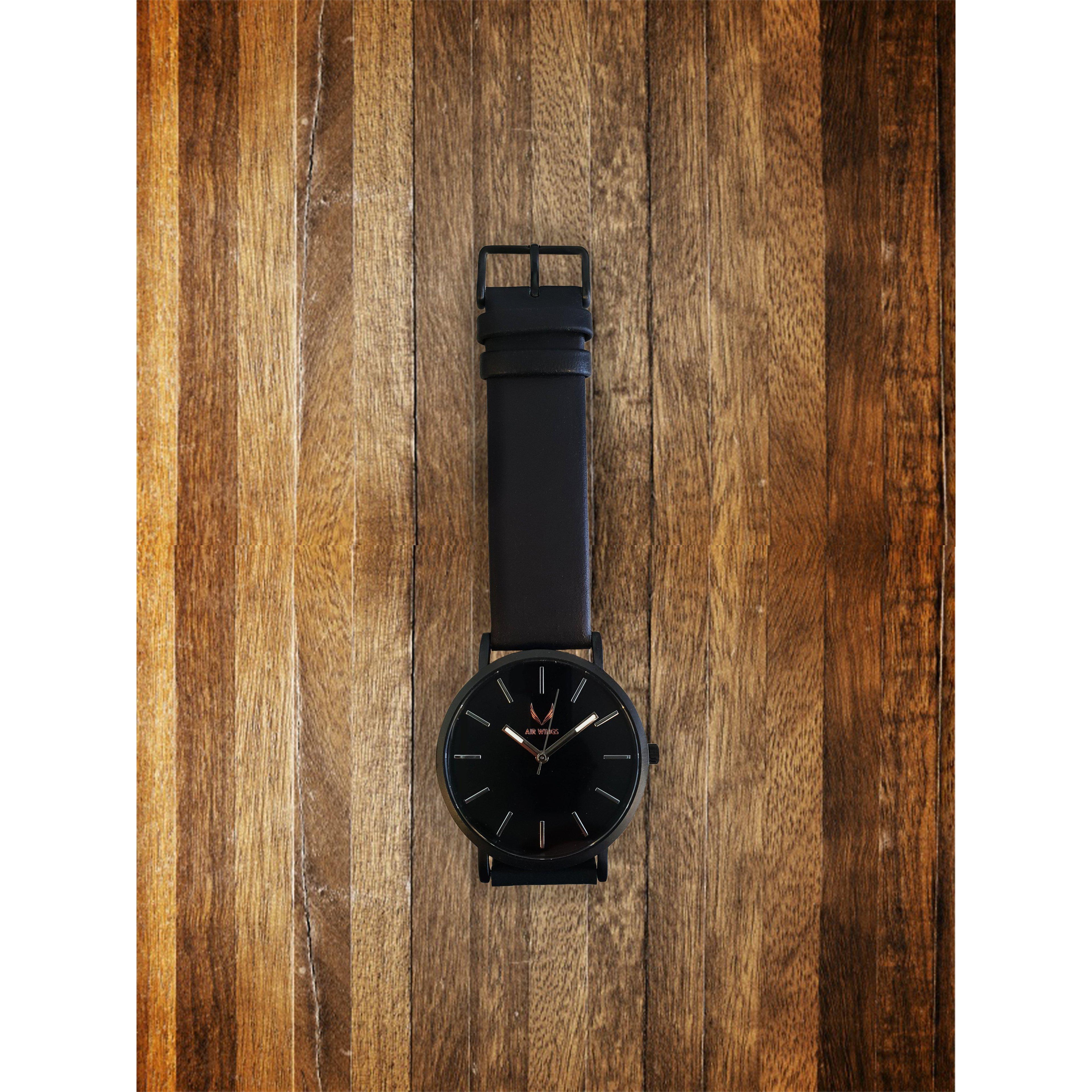 Air Wings - Matte Black - Air Wings Watches Australia