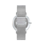 Air Wings Horizon - Silver/Black with mesh strap showcasing minimalistic design and craftsmanship.